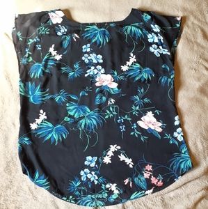 Black floral top, Philosophy, size L